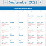 LEGOLAND New York Park Hours September 2022