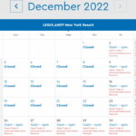 LEGOLAND New York Park Hours December 2022