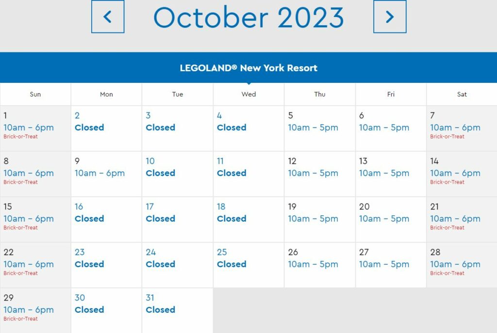 LEGOLAND New York Park Hours 2024 » LEGOLAND in New York