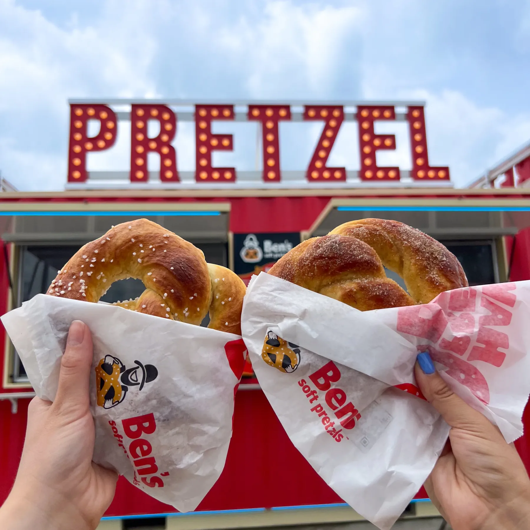 Bricktopia at LEGOLAND New York: Rides, Food, Shops & Tips 6 Fresh soft pretzels from Ben’s Pretzels in Bricktopia at LEGOLAND New York