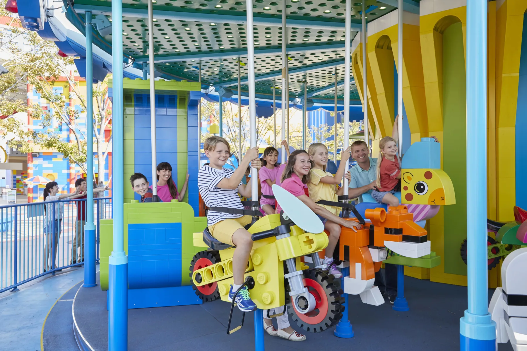 Brick Street at LEGOLAND New York: Rides, Shops, Food & Tips 4 Brick Party ride at LEGOLAND New York