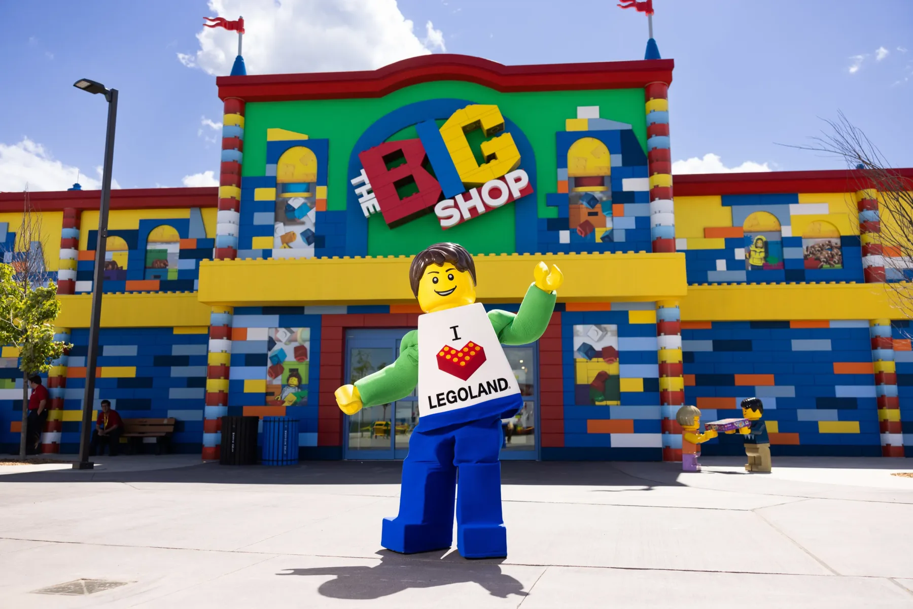 Brick Street at LEGOLAND New York: Rides, Shops, Food & Tips 20 LEGOLAND Mike ready to meet visitors on Brick Street