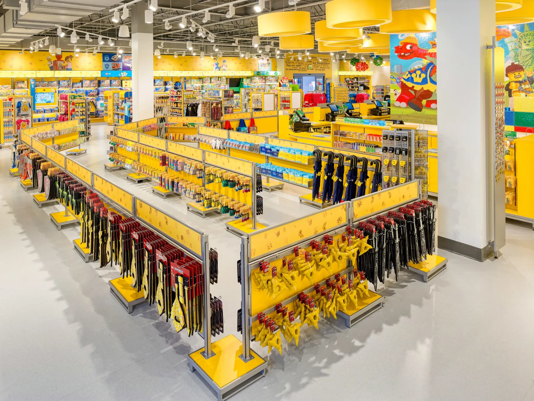 Brick Street at LEGOLAND New York: Rides, Shops, Food & Tips 13 The BIG Shop merchandise displays at LEGOLAND New York
